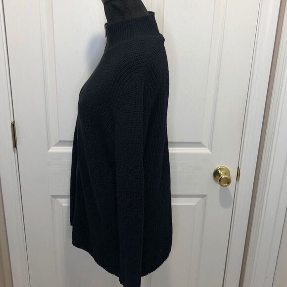 Chico’s Platinum zip leather front sweater size XL - Picture 3 of 10
